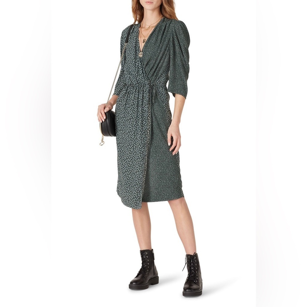 See By Chloe Floral & Dot Wrap Dress Size 36/S